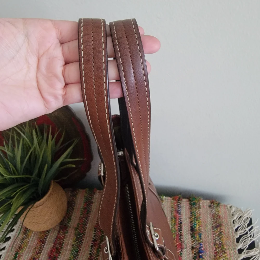 Coach Brown Leather Tote Bag Vintage Purse Boho